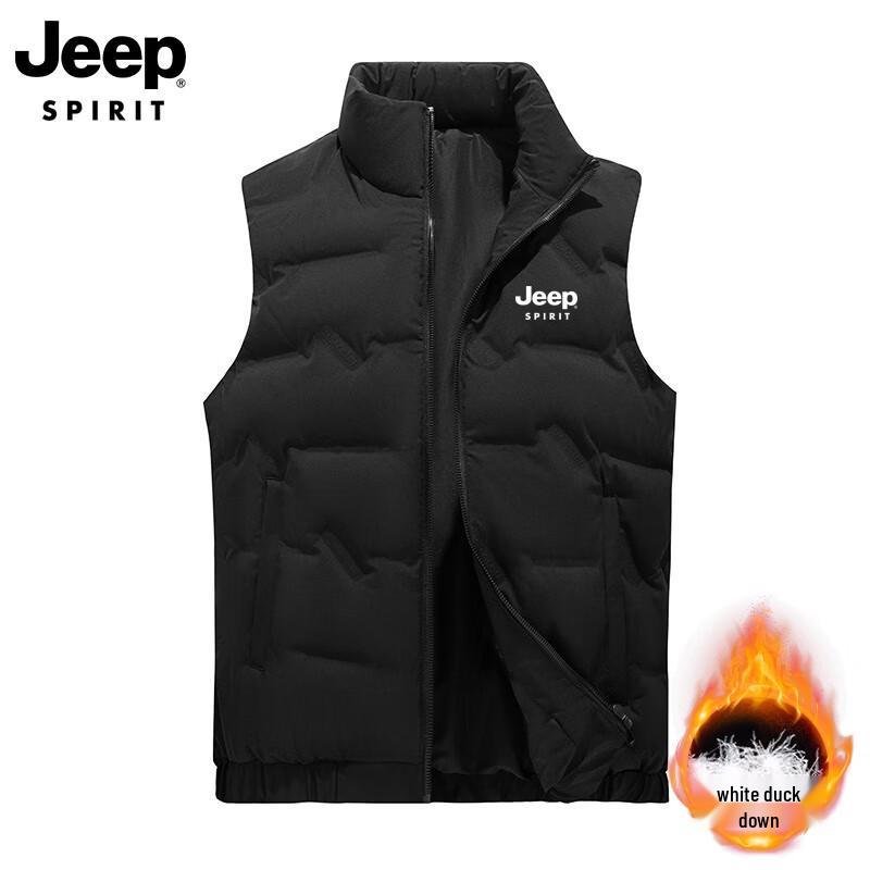 JEEP SPIRIT Men's Casual Duck Down Puffer Vest