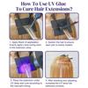 UV Hair Extension Kit: UV Lamp + 30g Glue & Remover | Salon-Quality Invisible Bonds | Quick Home & Salon Set