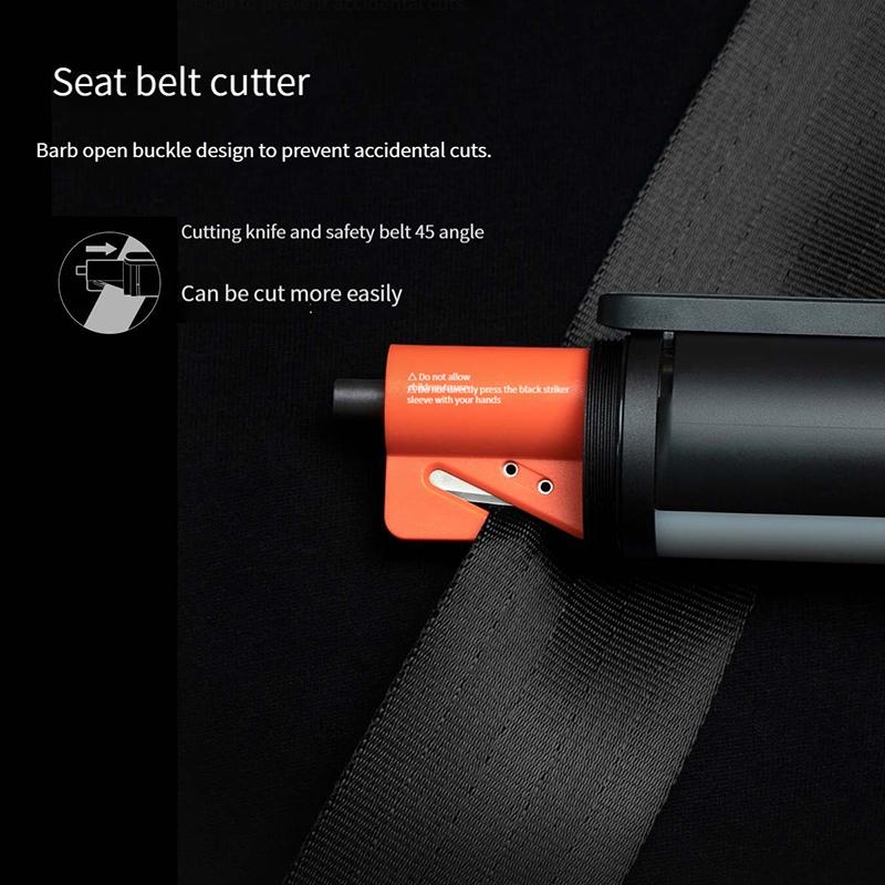 Xiaomi Mijia Multi-functional LED Flashlight Zoomable Ultra Bright Torch Window Breaker Safety Belt Cutter Car Emergency Light