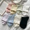 Zhuji Pure Cotton Women's Macaron Color Pile Socks - Loose, Non-binding, Anti-pilling, Boneless Postpartum Design.