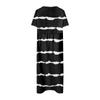Women's Summer Casual Fashion Printed Short Sleeve Round Neck Pocket Dress