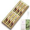 Sympathy Incense Gift Set In a Wooden Box [Karin Sandalwood with Inner Wrapping and Condolence Message] Made In Japan, Low Smoke, Perfect for