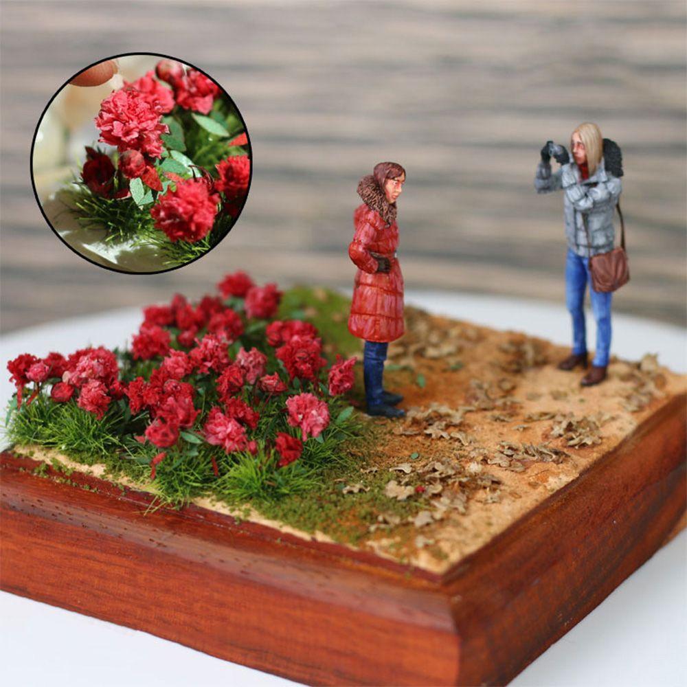 Material Fairy Garden Static Grass Tufts Sand Table Layout Scene Model Miniature Flower Cluster