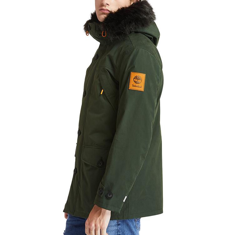 Timberland Outdoor 3-In-1 Warm Mid-Length Hooded Logo Jacket Men Jacket Green A2BBE-U31