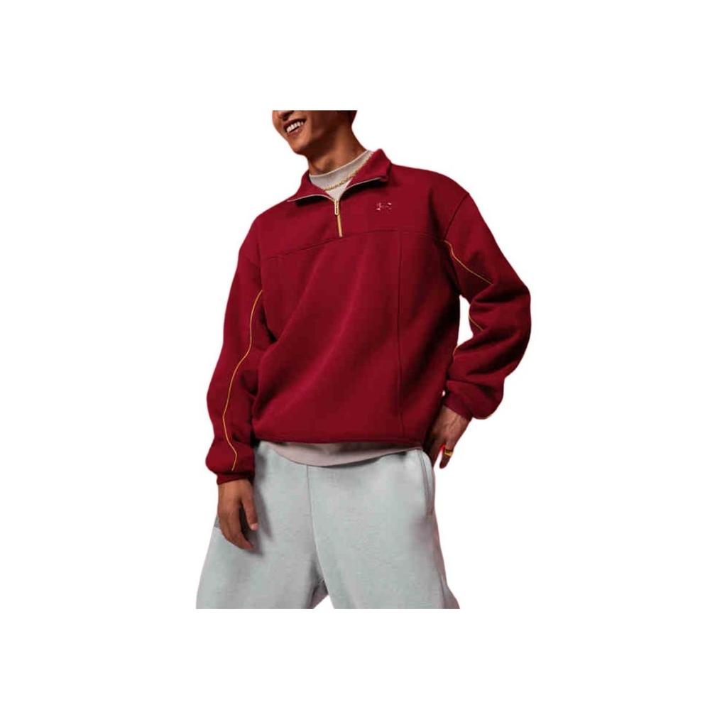 Under Armour Casual Sports Series Fashion Simple Pullover Sweatshirt Men Sweatshirt Flame-Red 6006005-625