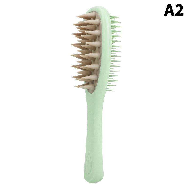 2-In-1 Double-Sided Shampoo And Brush Long Handle Shampoo Brush Silicone Scalp Massage Comb Hair Washing Brush Head Massager
