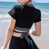 Bathing Suit Hot Spring Small Chest Gathering Slim Skirt Conservative Women's Swimsuit