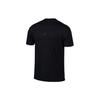Solid Color Logo Embroidery Crew Neck Short Sleeve T-Shirt Men Tops Black DB3194-010