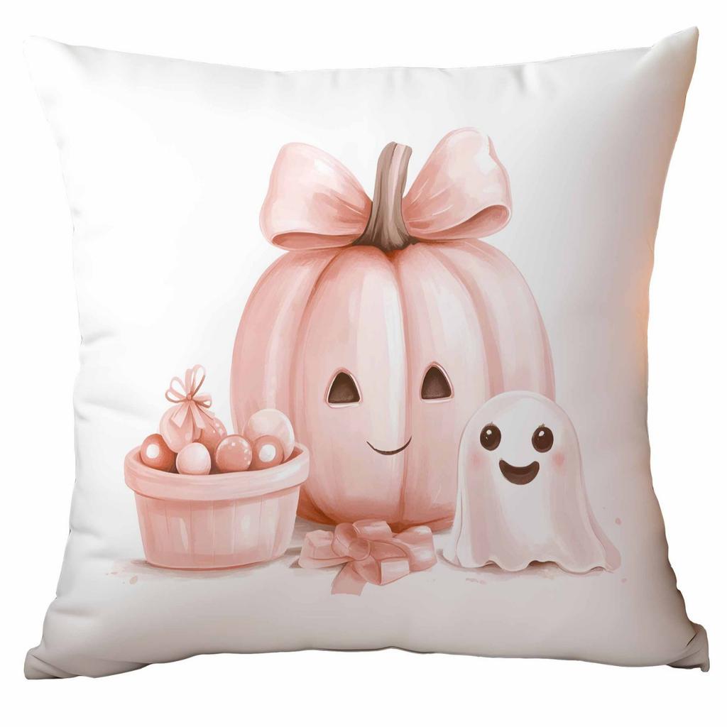 New Pink Halloween Pillowcase Festive Home Cushion Pillowcase Decoration