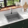 VidaXL Kitchen Sink In Granite Single Bowl Grey Home Kitchen Decor 142955