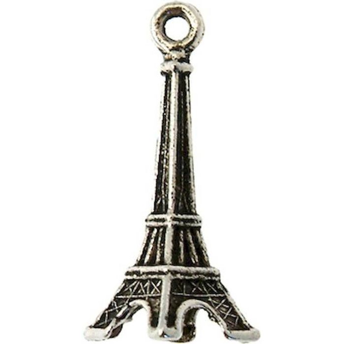 Breloque en métal Tour Eiffel Argenté