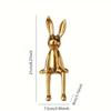 1pc Creative Ceramic Long-Eared Rabbit Ornament Living Room Bedroom Office Decoration Home Art Aesthetics Light Luxury Ornament