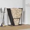 VidaXL Firewood Rack Black 69.5x35x81 Cm, Fireplace Log Holder, Log Holder, Log Rack, 864177