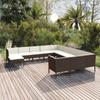 Day and Night - Day and Night Garden Furniture Set 12 Pieces and Brown Synthetic Rattan Cushions