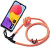 Case - Samsung - Galaxy M13 - Shockproof - Anti-Scratch - Detachable Orange Lanyard