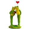Cartoon Frog Figurine Kissing Meditation Toilet Frog Statue Resin Animal Sculpture Indoor Outdoor Garden Desktop Decoration Ornament