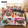 Cute Animal Bedding Set Cartoon Pug Dog Duvet Cover Sets Kids Comforter Cover Queen King Twin Single Size Polyester Quilt Cover