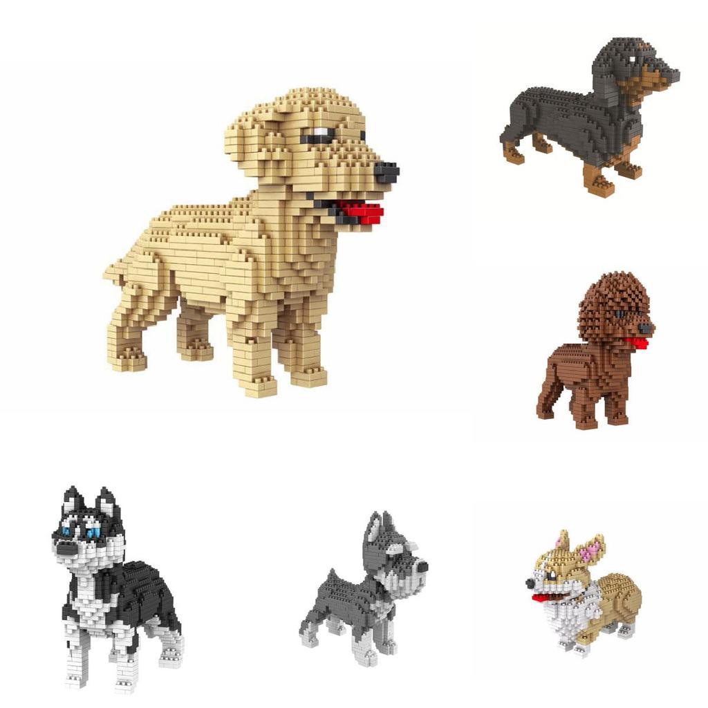 Poodle Poodle Or Dog Figure To Assemble With Nanoblocks Pieces Children Toys