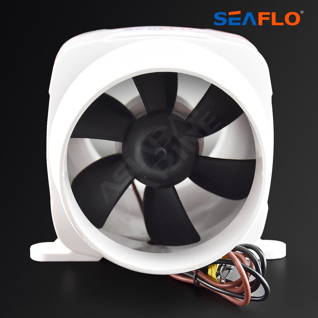 SEAFLO-In-Line Bilge Blower Fan, Marine Boat, RV Air Exhaust, White, SFIB1-270-01, 4 In, 100mm, 2700CFM, DC 12V