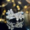 Butterfly Multi-Layer Design Ring, Fresh And Sweet Ring For Women