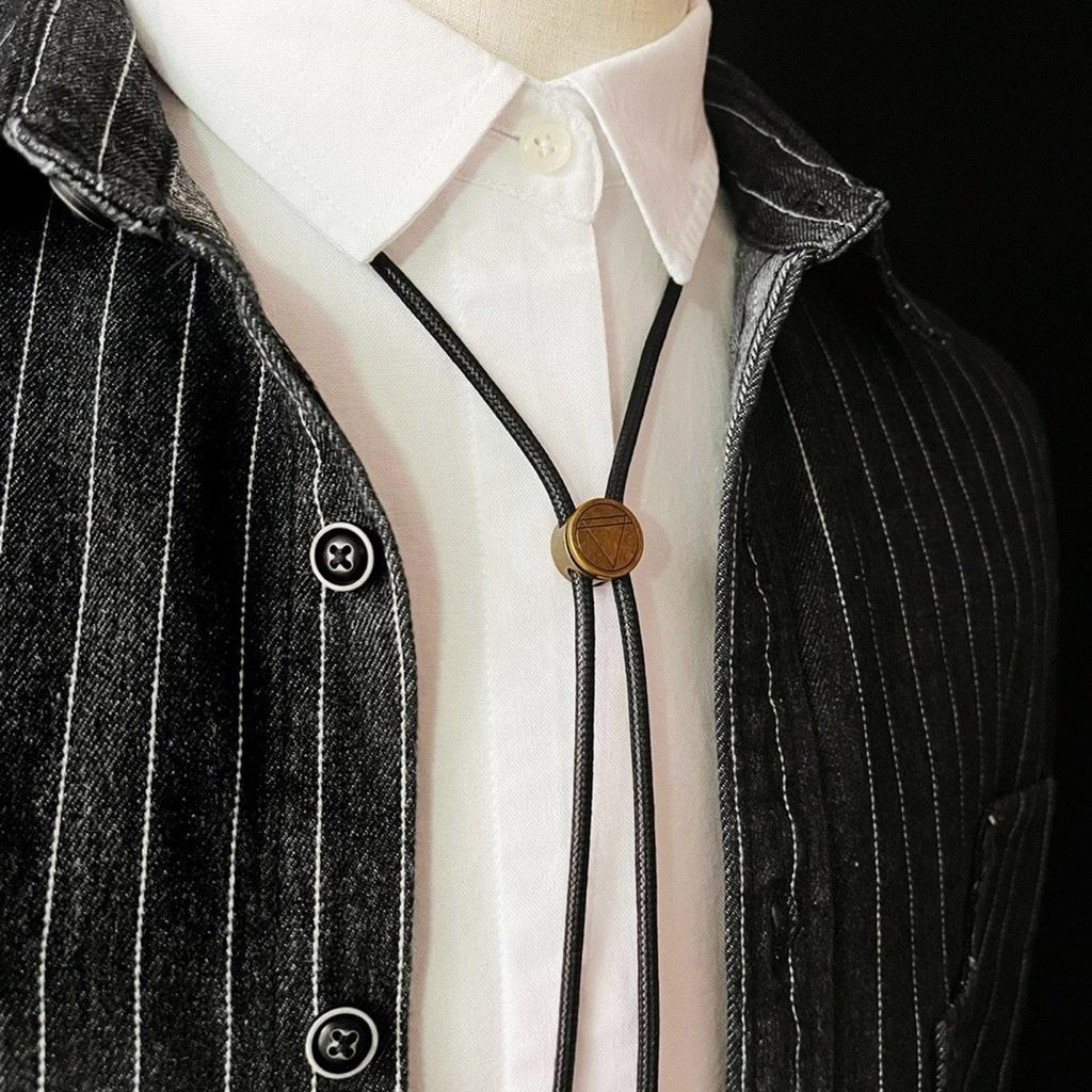 Bolo Tie for Men Metal Pendant Adjustable Bolo Ties Punk Necklace Costume Accessories Vintage Bolo Tie Classical Necktie
