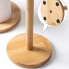 Kitchen Wooden Roll Paper Towel Holder Bathroom Tissue Vertical Stand Disposable Paper Pot Kitchen Toilet Storage Accessories