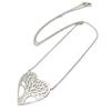 [P4366] - Silver 'Tree of Life' Silver Necklace (rhodium-plated)