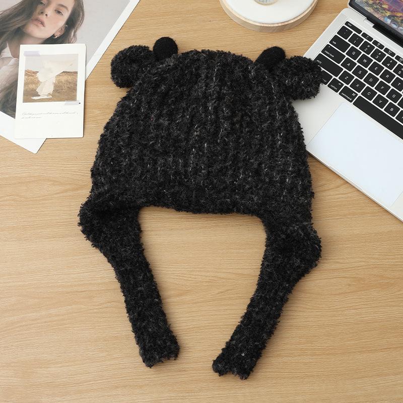 New Elk Ear Hat for Women In Autumn and Winter Sweet and Cute Pullover Hat Outdoor Cold Warm Hat Casual Plush Hat