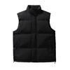 Men Waistcoat Stand Collar Sleeveless Zipper Placket Cotton Vest Coat with Side Pockets Solid