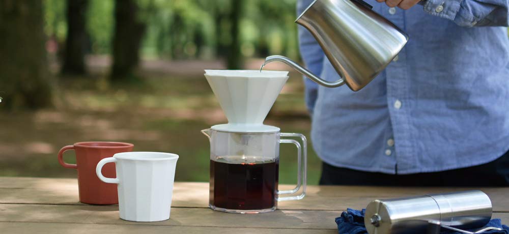 Kinto ALFRESCO Brewer Jug Set 4cups Beige Dishwasher Safe Outdoor 20732