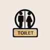 Toilet Sign Bathroom Restroom Reminder Sign Hanging Plaque For Business Company Office Public Door Wall