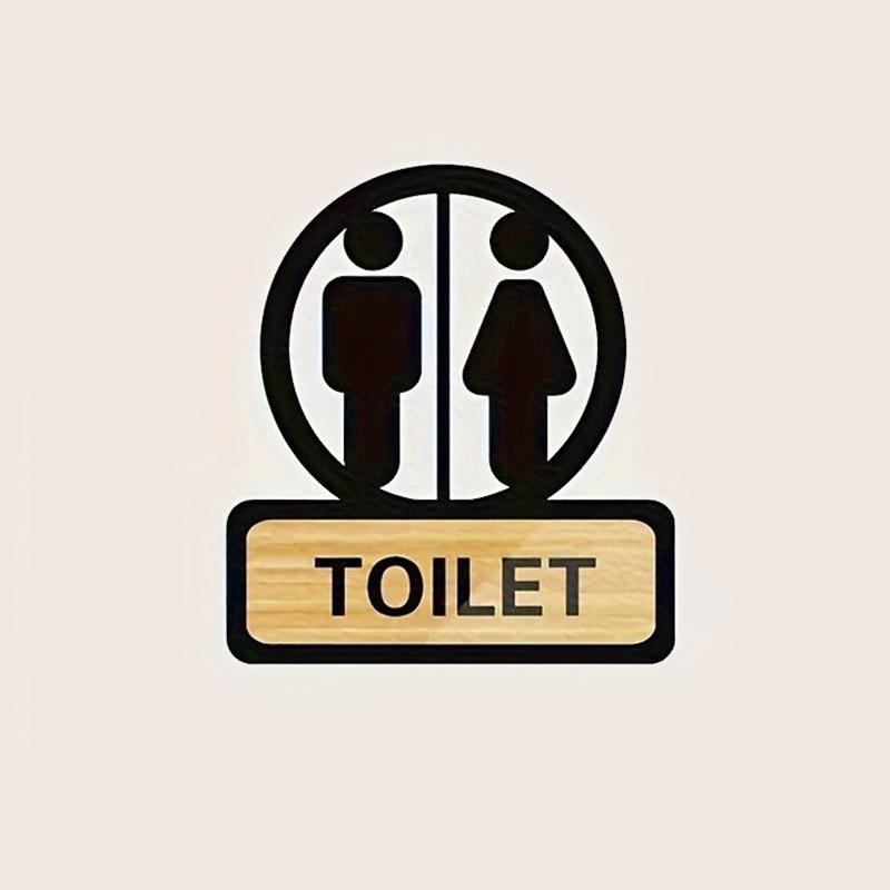 Toilet Sign Bathroom Restroom Reminder Sign Hanging Plaque For Business Company Office Public Door Wall