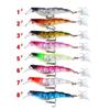 Set of 20 Full Attack Sinking Shrimp Lures, 13.6g/9.5cm, with Blood Groove and Feather Hook.