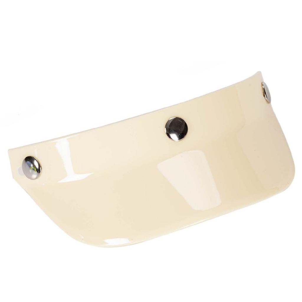 Universal Motorcycle 3 Snap Button Visor Flip Up Down Open Face Helmet Wind Shield