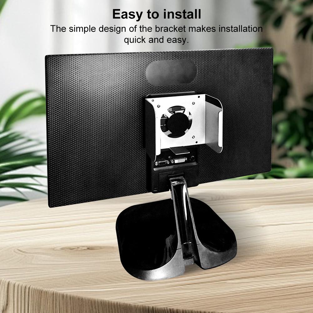 Metal Under Desk Mount for Apple Mac Mini M4 Metal Monitor Holder Wall Mount Stand Space-Saving Bracket Computer PC Accessories