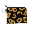 Sunflower Print Coin & Earphone Storage Bag