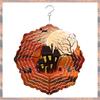 2025 Trend 4PCS Halloween Atmosphere Wind Power Thermal Transfer Wind Chime Turntable White Coated Double-Sided Printing