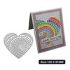 Spiral Love Frame Metal Silvery Stencil Embossing Cutting Dies For Diy Scrapbooking Paper Album Cards Making