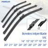 Car Windshield Wiper Blades Universal Soft Rubber Frameless Bracketless Car Wipers 1PC 14" 16" 17" 18" 19" 20" 21" 22" 24" 25" 26" 30"