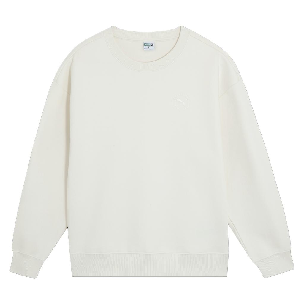 Puma Round Neck Outdoor Casual Sports Pullover Long Sleeve Sweatshirt Women Sweatshirt White 627882-65