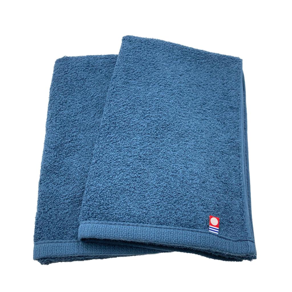 Imabari Towel N Color Face Towel Navy Set of 2 Brand Thin Plain Everyday Use Simple Made In Japan Domestic