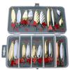 7/10/20/25/33pcs Metal Fishing Lure Fishing Kit Lures Bass Spoon Crank Bait Saltwater Tackle Hooks