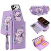 2 In 1 Detachable Flower Wallet Cards Case For iPhone 17 17Air 16 15 14 Plus 13 12 Pro Max Lanyard Magsafe Charging Cover