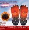 Three-Speed Heated Motorcycle Ski Gloves: Lithium Battery Winter Warmth