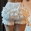 Women Ruffle Lace Trim Bloomers Shorts Pettipants Boyshorts Underwear Short Pant