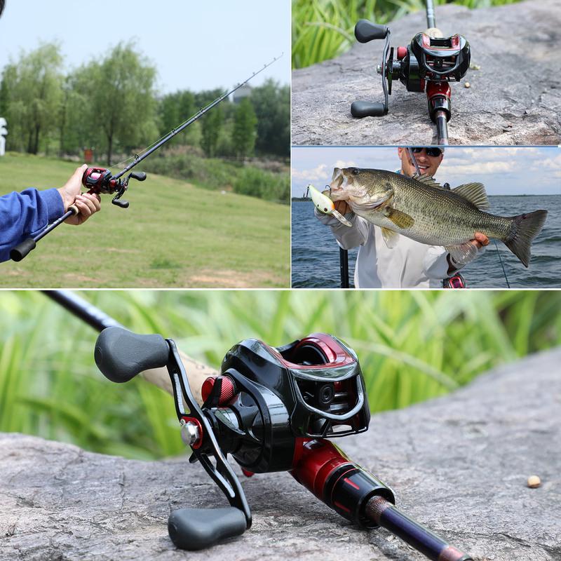 Комбинированные удочки и катушки Удочка для наживки 1,8 м/2,1 н с катушкой 17+1 BB для рыбалки в путешествиях