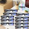 10PCS Men Reading Glasses for Men Women Unisex Ultra-light Presbyopic Glasses Optical Lenses +1.0 ~+4.0