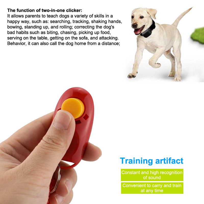 Dog Training Whistle Clicker Wrist Strap Dogs Training Tools Portable Dog Clicker Toys Pet Training Clicker Pet Supplies