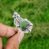 Mothers Day Deal 925 Sterling Silver Ruby Zoisite Gemstone Solitaire Flower Ring