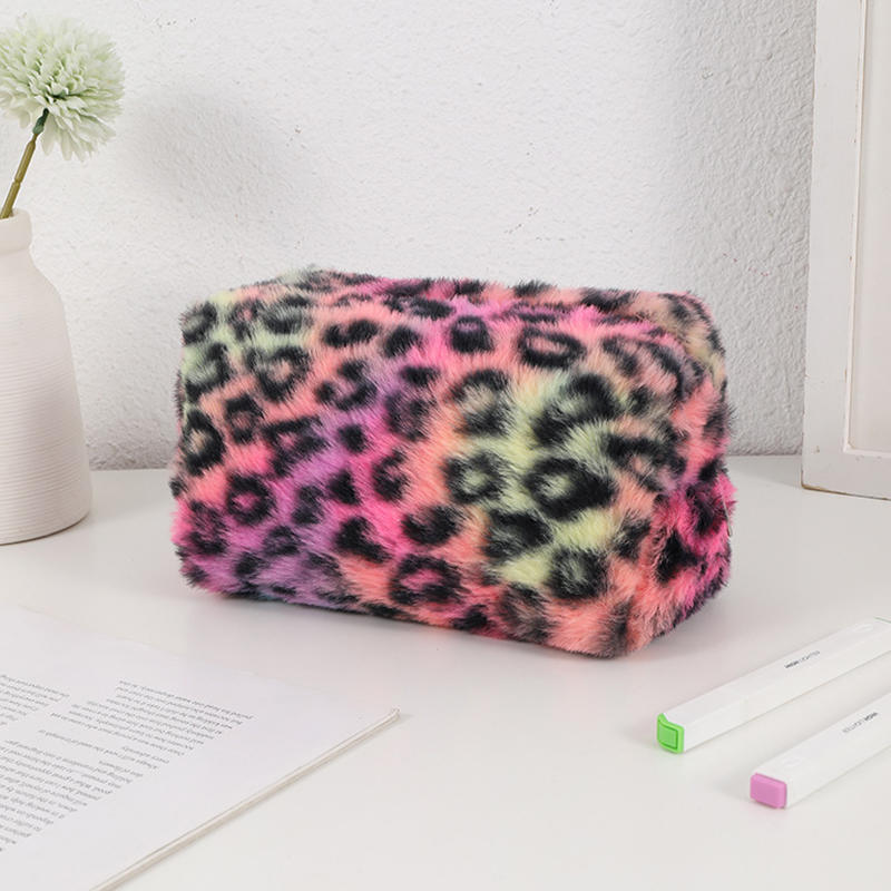 Leopard Print Makeup Bags for Women Soft Travel Cosmetic Bag Organizer Case Lady Girls Make Up Case Necessaries Handbags Case
